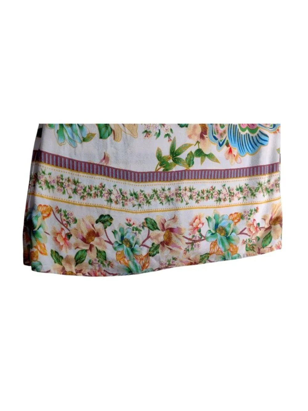 Boho Pants Floral Wide Leg XL CATO Palazzo Scarf Belt Festival Garden Party